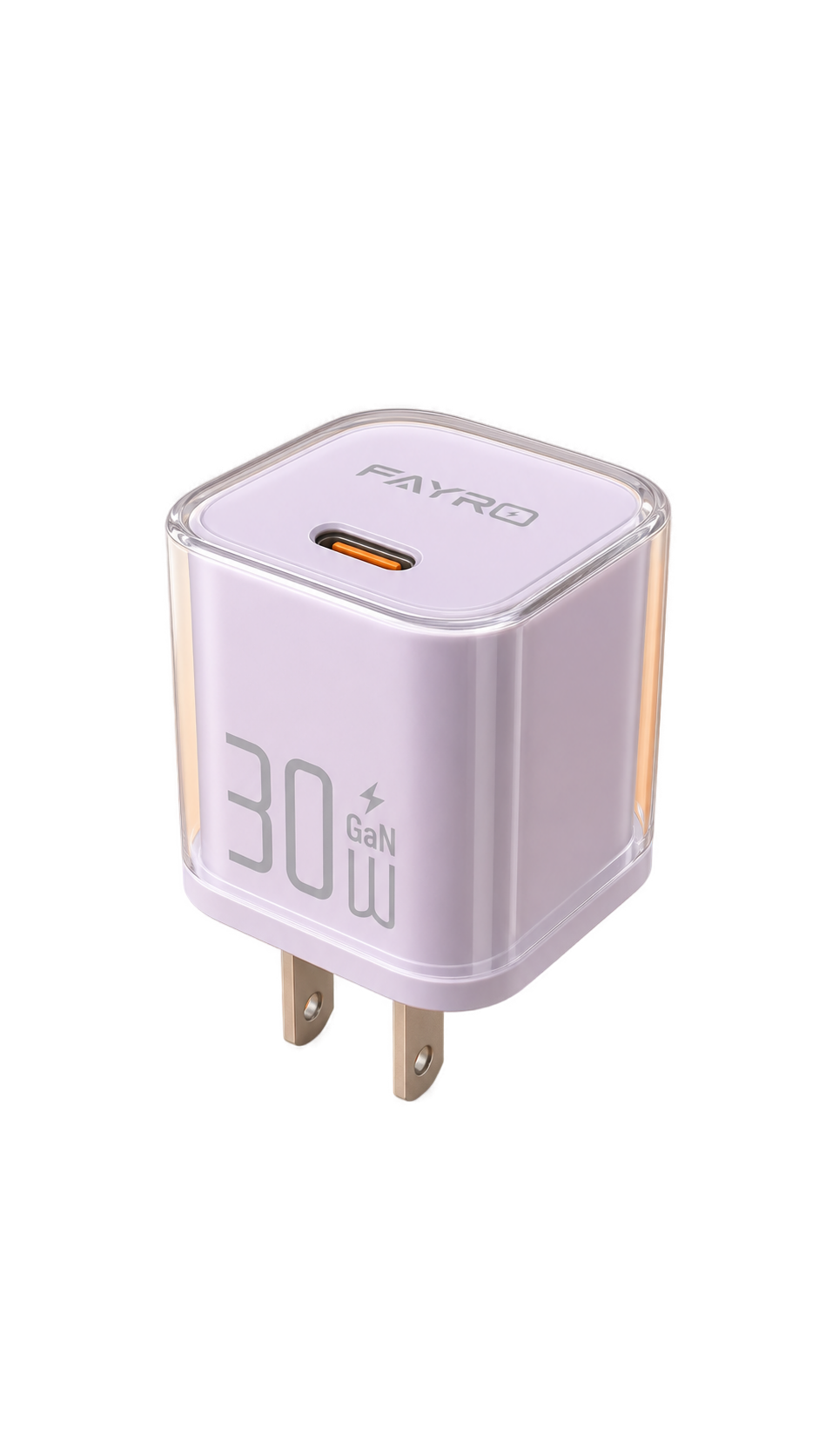 Fayro 30W GaN charger in pink
